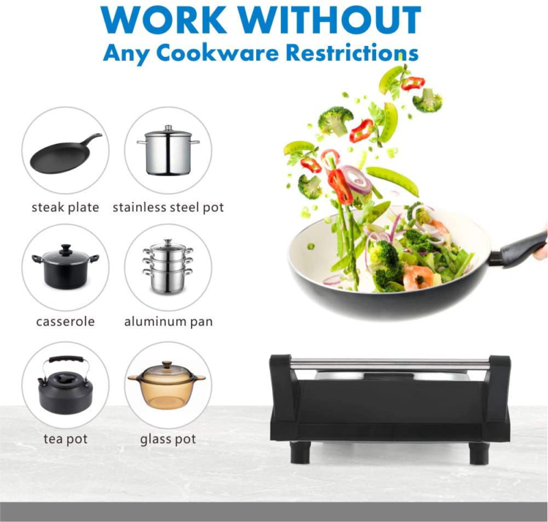 Hot Plate Electric Double Burner 1800W Portable Burner Adjustable Temperature - Fresh Stock Dated February 2026