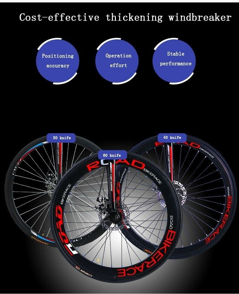 ROAD BIKE FIXED GEAR BICYCLE 21 SPEED DISC BRAKE NON-SLIP MOUNTAIN RACE CYCLE 26 - Fresh Stock Dated January 2026
