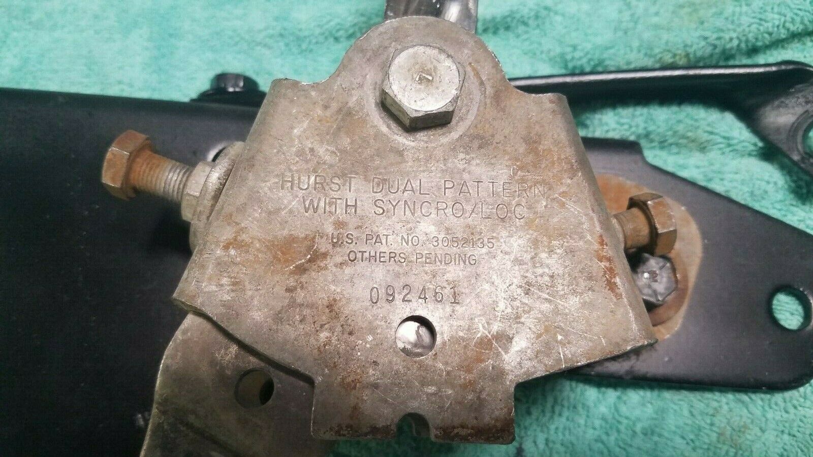 CHEVY 3 SPEED HURST DUAL PATTERN SYNCRO/LOC SHIFTER, MOUNT#1581 HURST STICK&BALL - Fresh Stock Dated December 2025