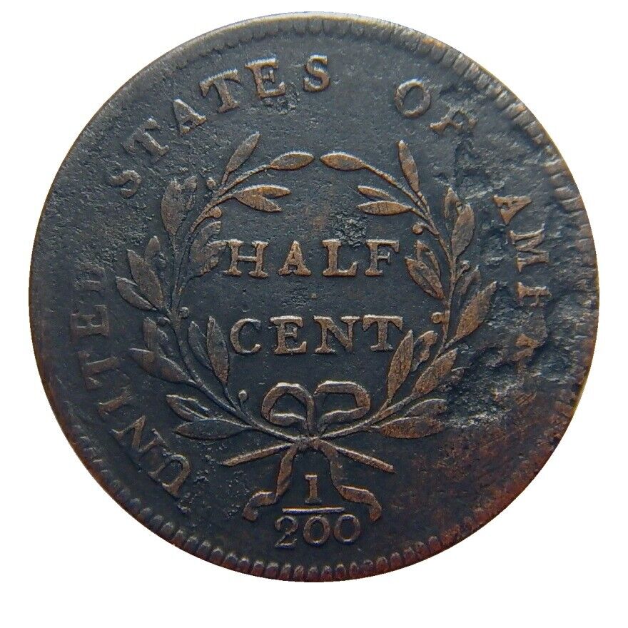 Half cent/penny 1797, 1 over 1 VF/XF details - Fresh Stock Dated December 2025