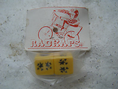 STARS RADKAPS NOS VALVE CAPS COVER BMX CRUISER FREESTYLE RACING VINTAGE BLACK YW - Fresh Stock Dated December 2025