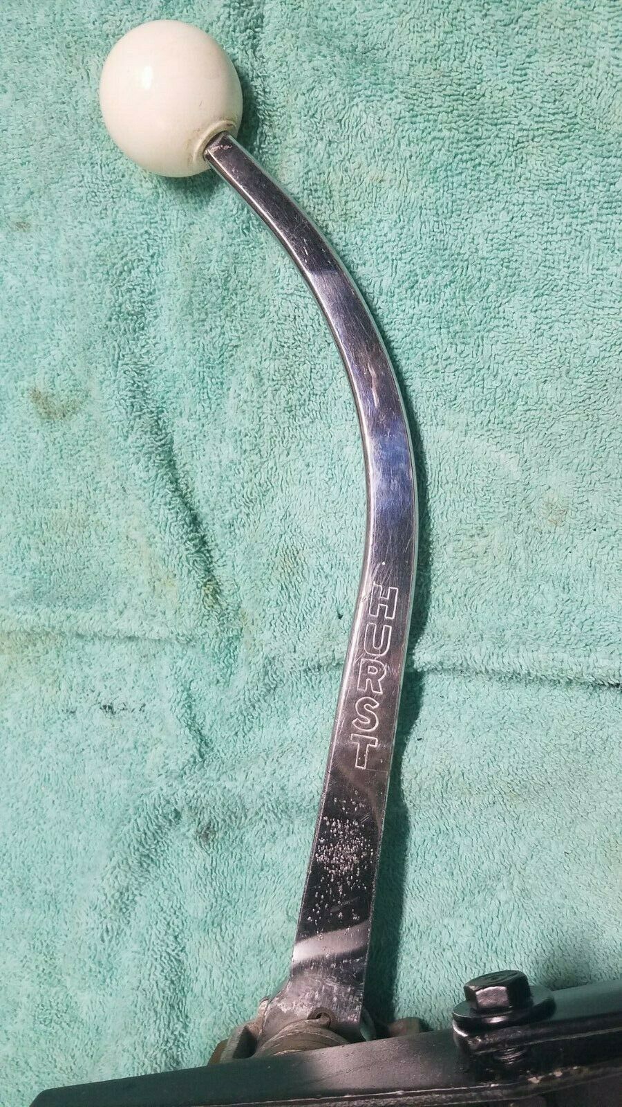 CHEVY 3 SPEED HURST DUAL PATTERN SYNCRO/LOC SHIFTER, MOUNT#1581 HURST STICK&BALL - Fresh Stock Dated December 2025