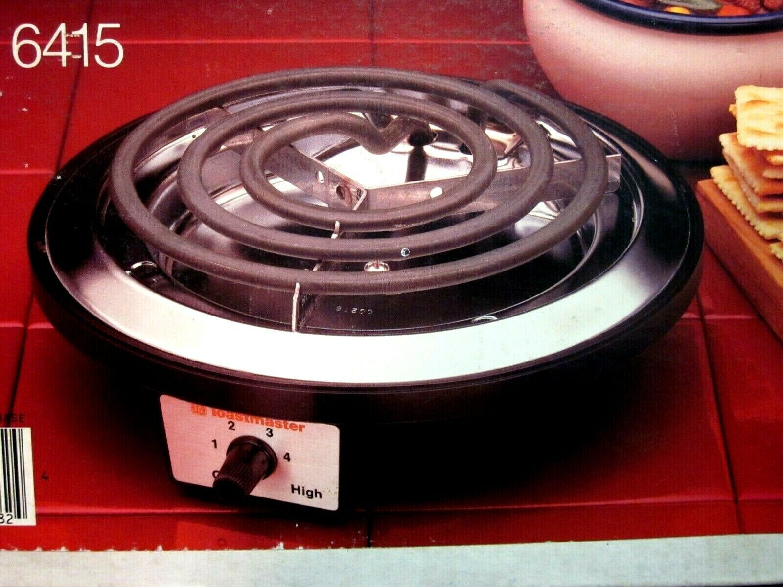 Toastmaster Basic Burner 6415 Single Electric Burner USA Made New Old Stock Box - Fresh Stock Dated February 2026