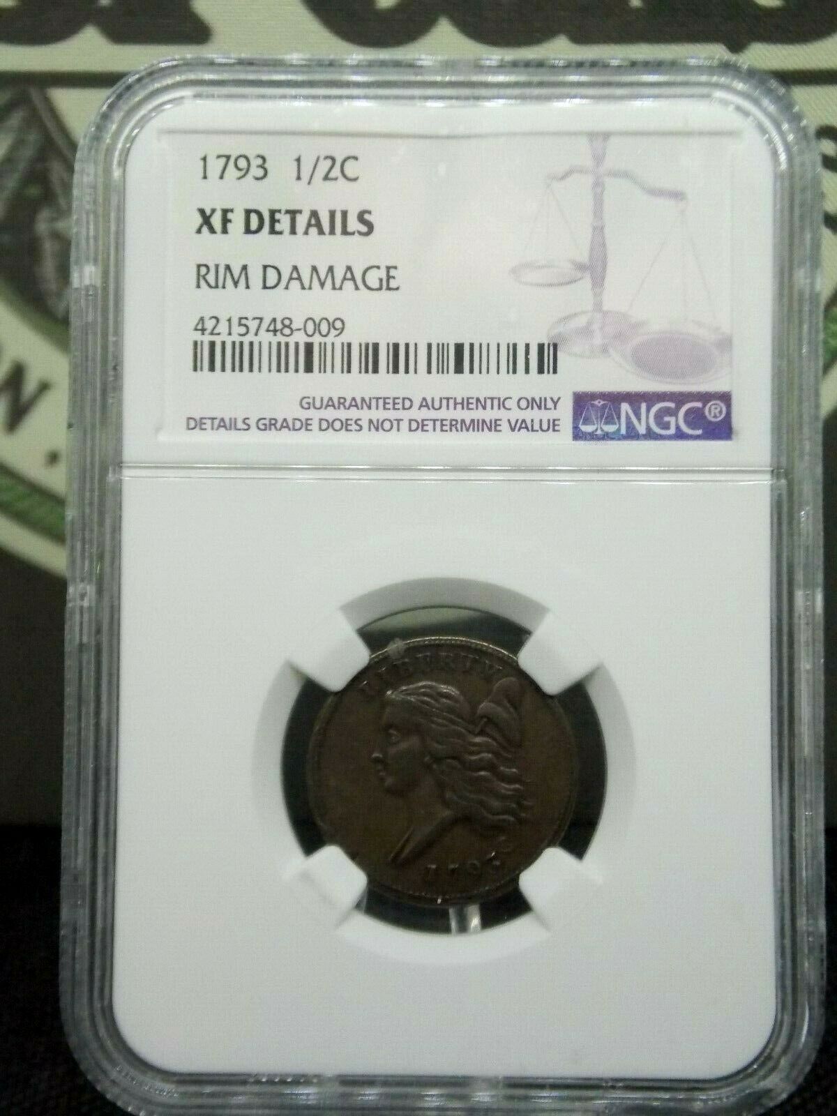 1793 Liberty Cap Half Cent Penny NGC XF Details  East Coast Coin & Collectables - Fresh Stock Dated December 2025