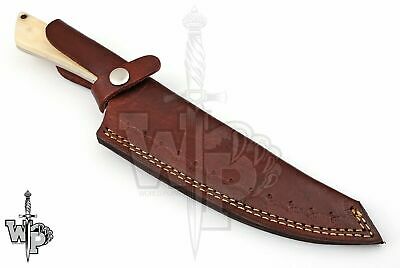 WP-KNIVES CUSTOM MADE DAMASCUS BLADE CHEF/KITCHEN KNIFE-1-PIECE With Sheath - Fresh Stock Dated January 2026