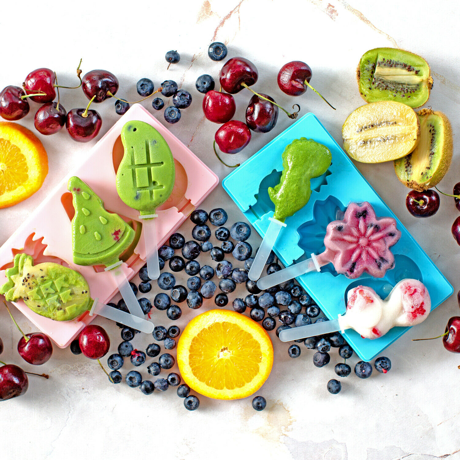 Homemade Popsicle Molds for Kids Silicone Easy Release Frozen Ice Pop Maker Set - Fresh Stock Dated February 2026