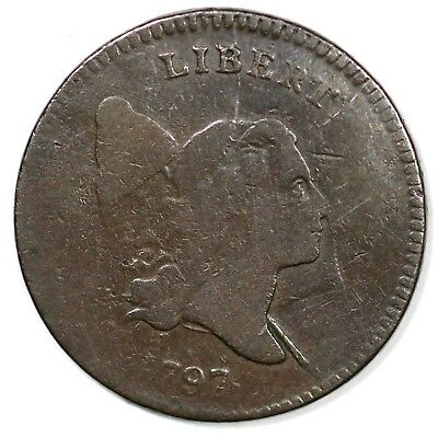 1797 C-1 R-2 1 Above 1 Liberty Cap Half Cent Coin 1/2c - Fresh Stock Dated December 2025