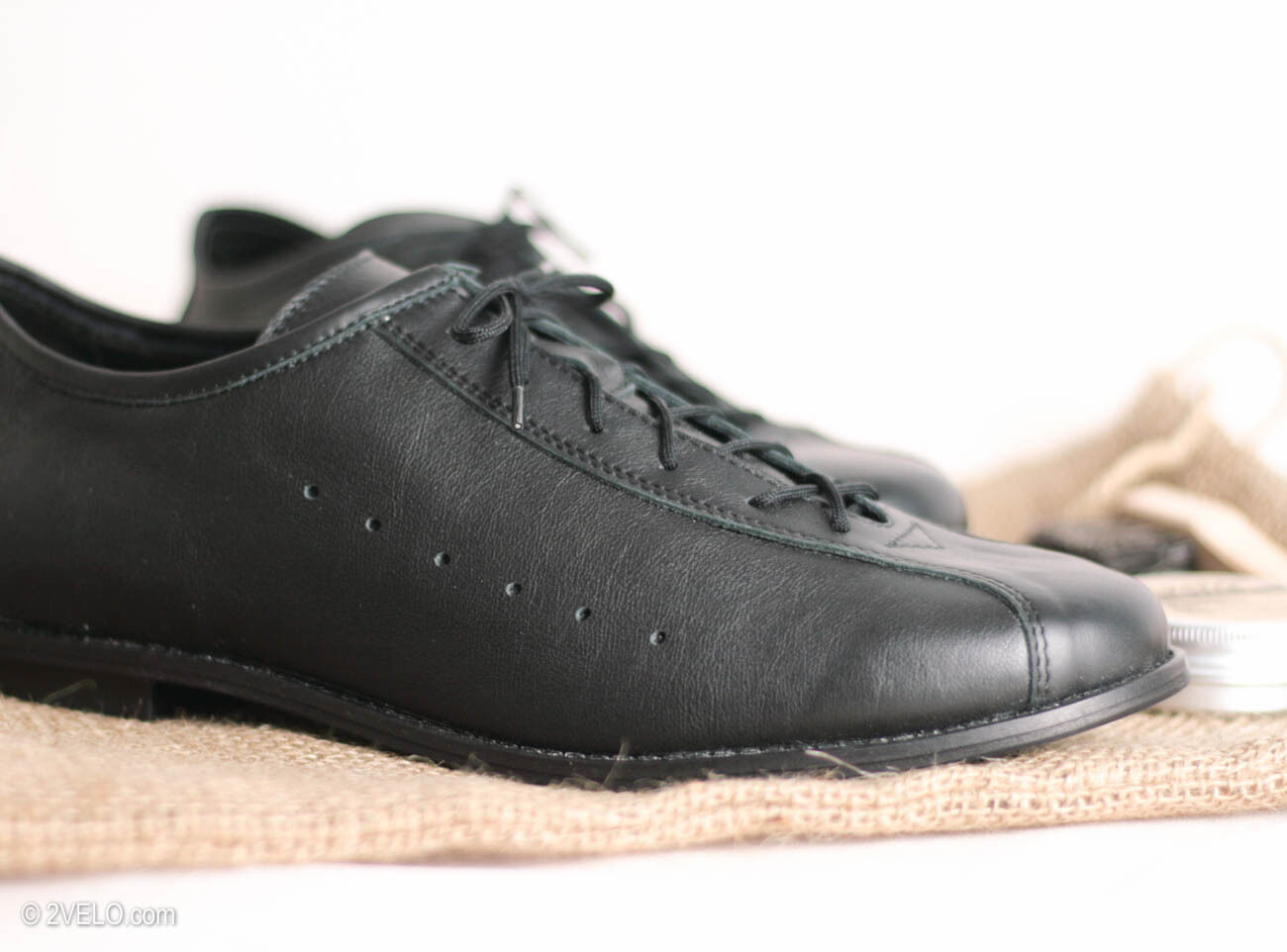 Classic Road Cycling Shoes, natural leather, handmade, vintage style, black - Fresh Stock Dated December 2025