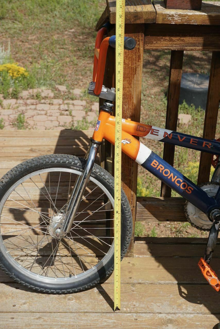 OLD SCHOOL VINTAGE FREESTYLE BMX DENVER BRONCOS NFL BIKE BICYCLE BEEFY FRAME - Fresh Stock Dated January 2026
