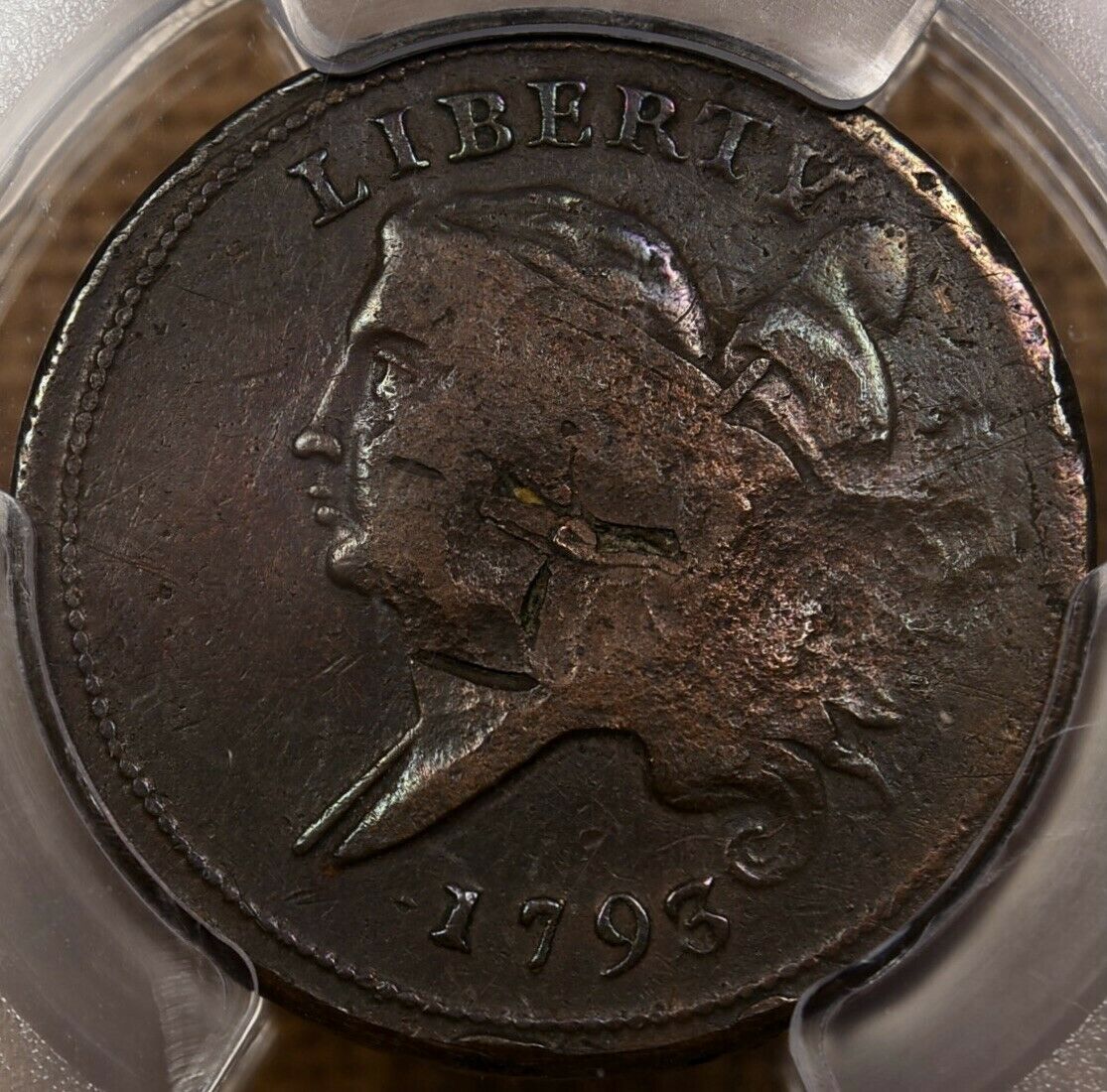 1793 C.4 Half cent, PCGS F det...NOT! Really XF det w/luster! DavidKahnRareCoins - Fresh Stock Dated December 2025