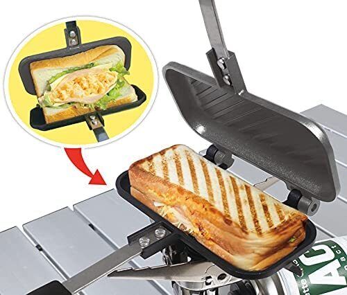 Montagna 1 piece grill hot pan solo camp hot sandwich maker W15×D3×H29cm - Fresh Stock Dated February 2026