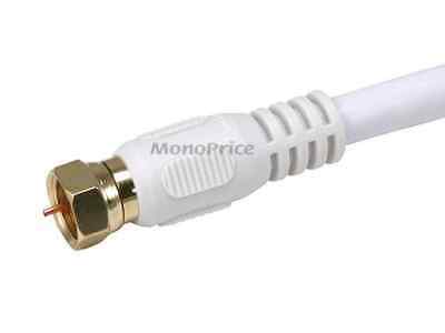 Monoprice 25ft RG6 (18AWG) 75Ohm, Quad Shield, CL2 Coaxial Cable - White - Fresh Stock Dated December 2025