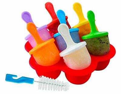 Silicone Popsicle Mold For Kids, Ice Pop Molds with Plastic Sticks & 1 Red - Fresh Stock Dated February 2026