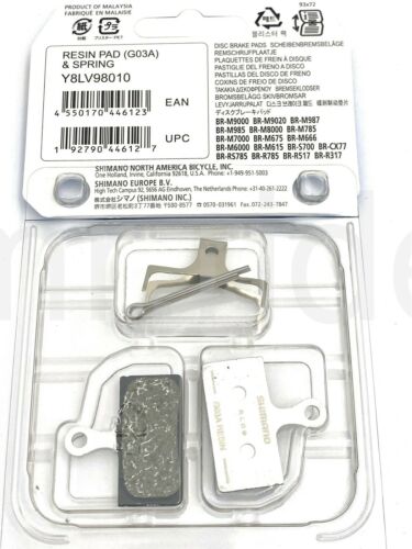 1Pr Shimano G03A Bike Disc Brake Pads Fit XTR XT BR-M8000/M785 SLX Deore ALFINE - Fresh Stock Dated December 2025