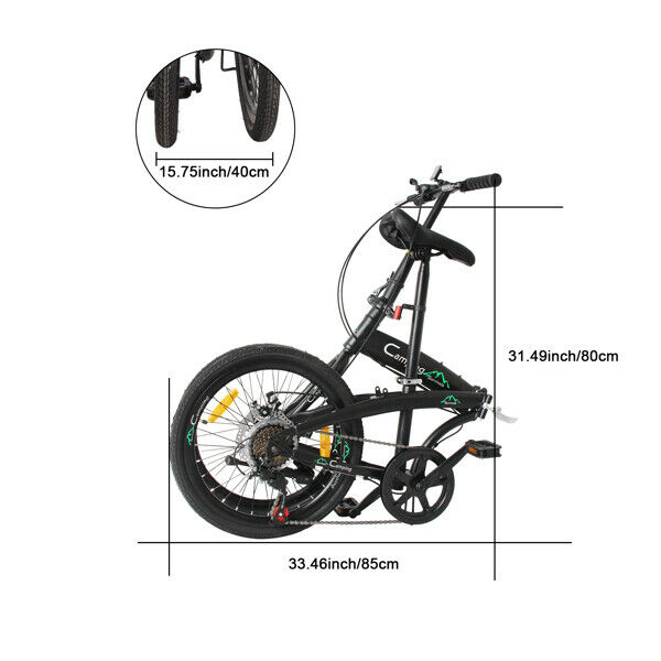 20 In High Carbon Steel Bearing 100kg 7 Speed Foldable Adult Leisure Bicycle - Fresh Stock Dated January 2026