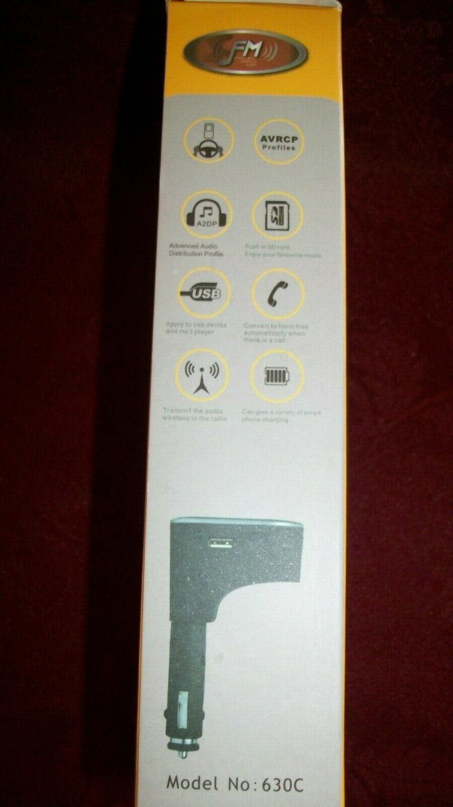 MUSIC & TALKING HANDS FREE CAR KIT TRANSMITTER BLUETOOTH FM FOR SAMSUNG,NOKIA,MO - Fresh Stock Dated December 2025