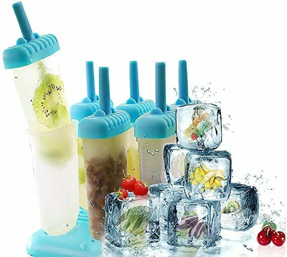 Popsicle Molds, Ozera Set of 6 Reusable Ice Pop Molds with Silicone Funnel, Brus - Fresh Stock Dated February 2026