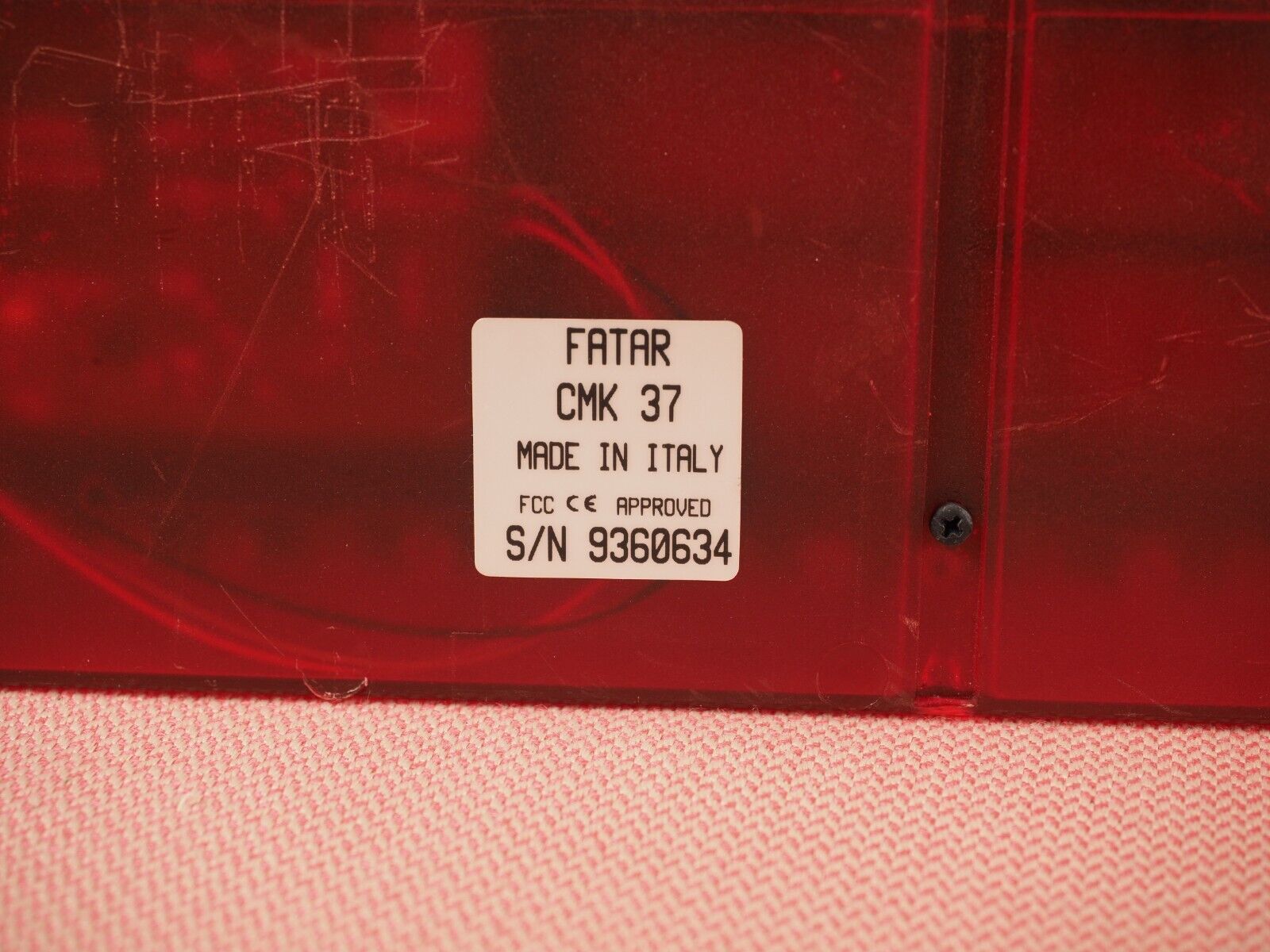 Fatar Studio CMK 37 MIDI keyboard controller Translucent Red - Fresh Stock Dated December 2025