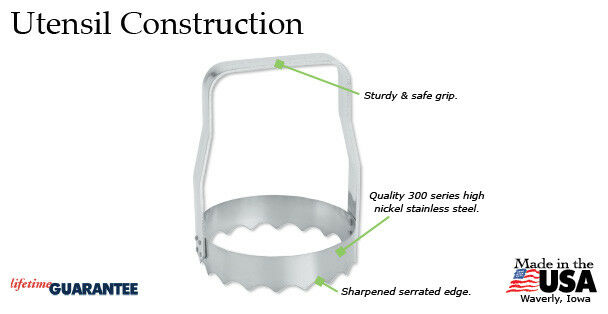 Kwik Kut Serrated Food Chopper w/box Kitchen USA made S/S metal Rada Co R115s - Fresh Stock Dated February 2026
