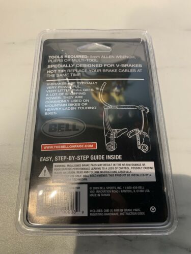 Bell Sports Binder 450 Replacement V-Brake Pads, Black BRAND NEW FACTORY SEALED - Fresh Stock Dated December 2025