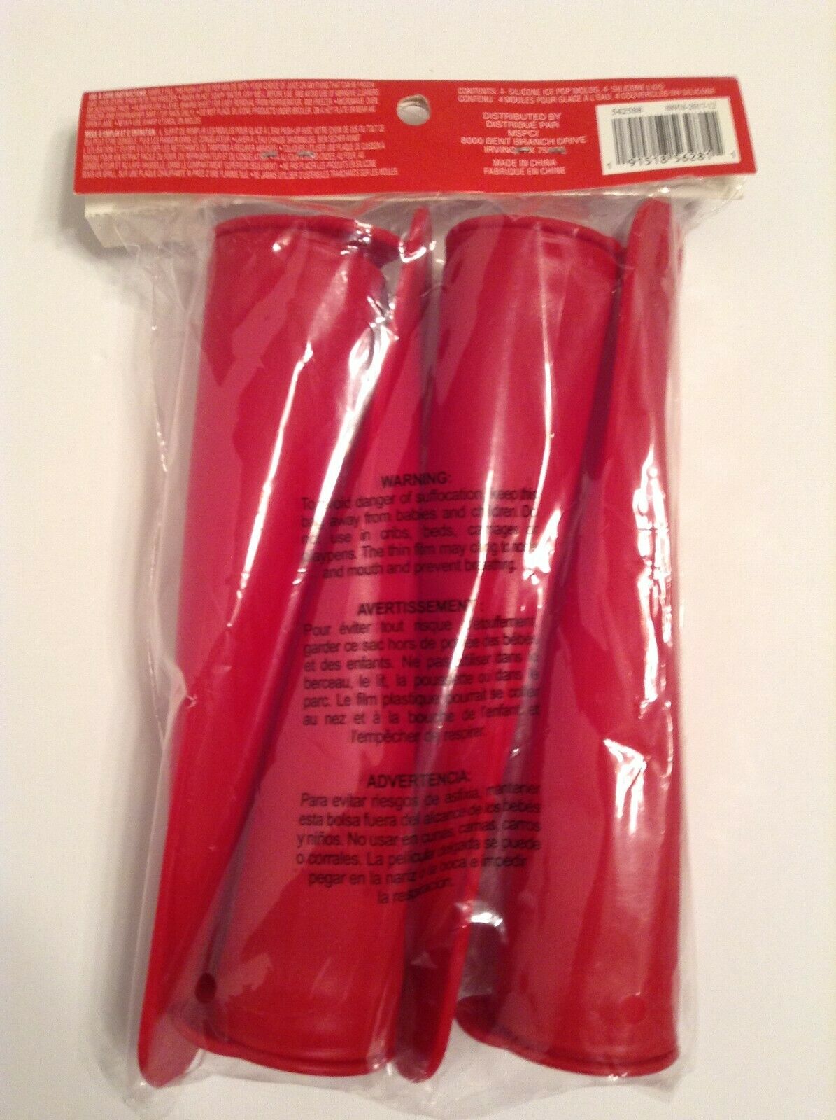 Celebrate It Red Silicone Ice Pop Push Pop Molds 7