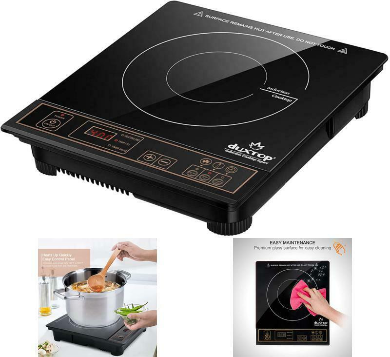 Electric Portable Induction Cooktop Countertop Burner 1800W, Black for Dorm & RV - Fresh Stock Dated February 2026