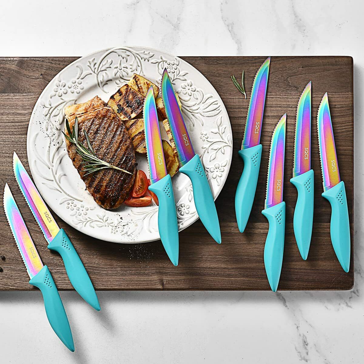 Knife Set Sharp Stainless Steel Professional Chef Cutlery Steak Kitchen Knives - Fresh Stock Dated February 2026