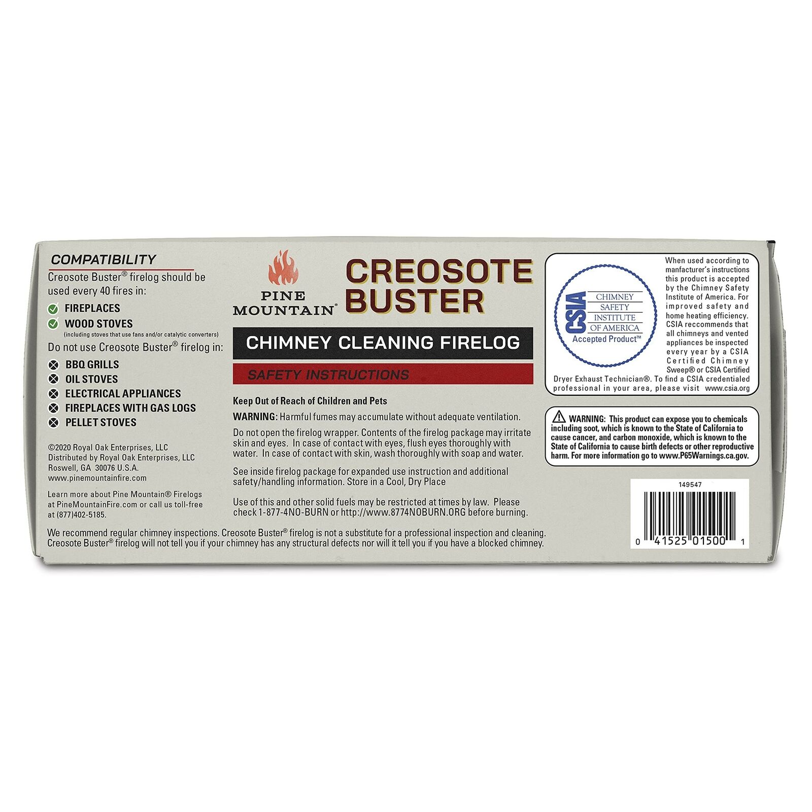 Pine Mountain 4152501500 First Alert Creosote Buster Chimney Cleaning Safety ... - Fresh Stock Dated December 2025