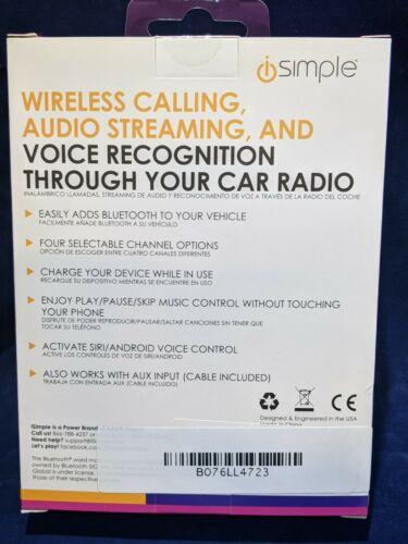 Car Hands Free Kit FM Transmitter w/ Charger, Bluetooth Hub w/ Mic, AUX cable - Fresh Stock Dated December 2025