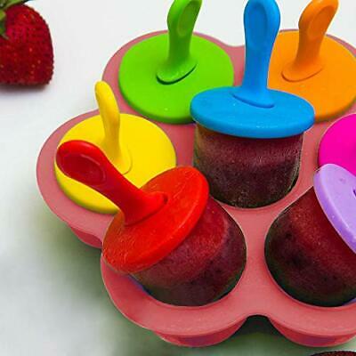 Silicone Popsicle Mold For Kids, Ice Pop Molds with Plastic Sticks & 1 Red - Fresh Stock Dated February 2026