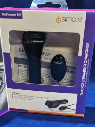 Car Hands Free Kit FM Transmitter w/ Charger, Bluetooth Hub w/ Mic, AUX cable - Fresh Stock Dated December 2025