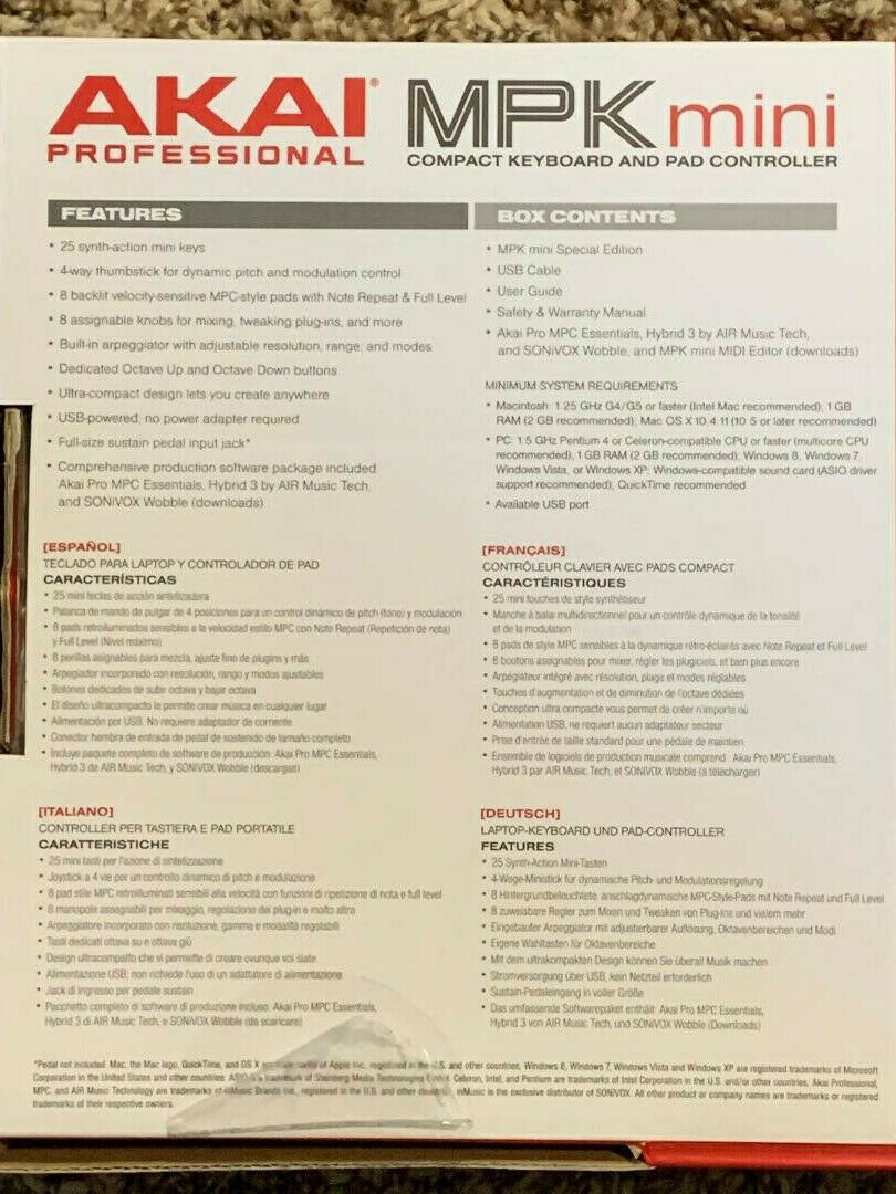 AKAI Professional MPK mini Special Edition -White *See Description for Details* - Fresh Stock Dated December 2025