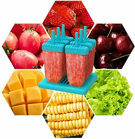 Popsicle Molds, Ozera Set of 6 Reusable Ice Pop Molds with Silicone Funnel, Brus - Fresh Stock Dated February 2026