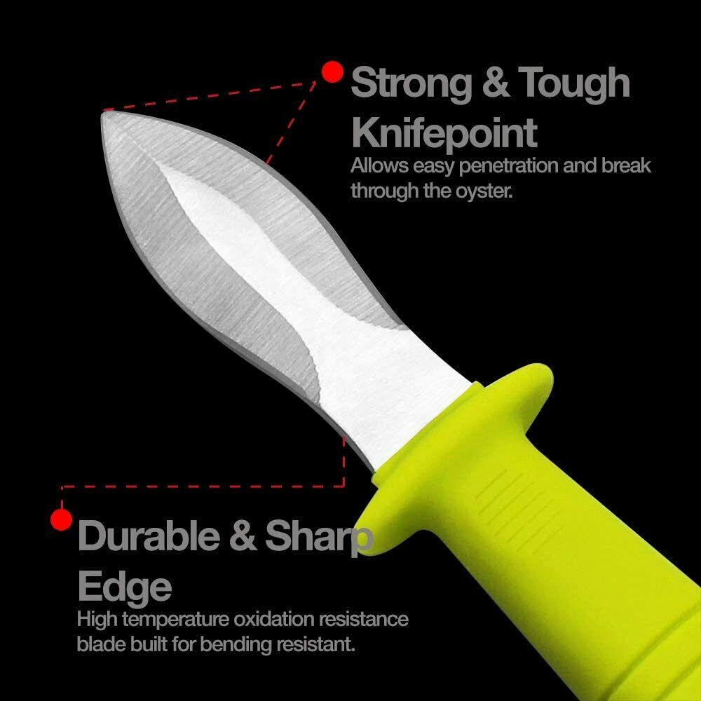 DragonFruitee Oyster Knife Shucking Tool, Commercial Grade with Anti-Slip Handle - Fresh Stock Dated February 2026
