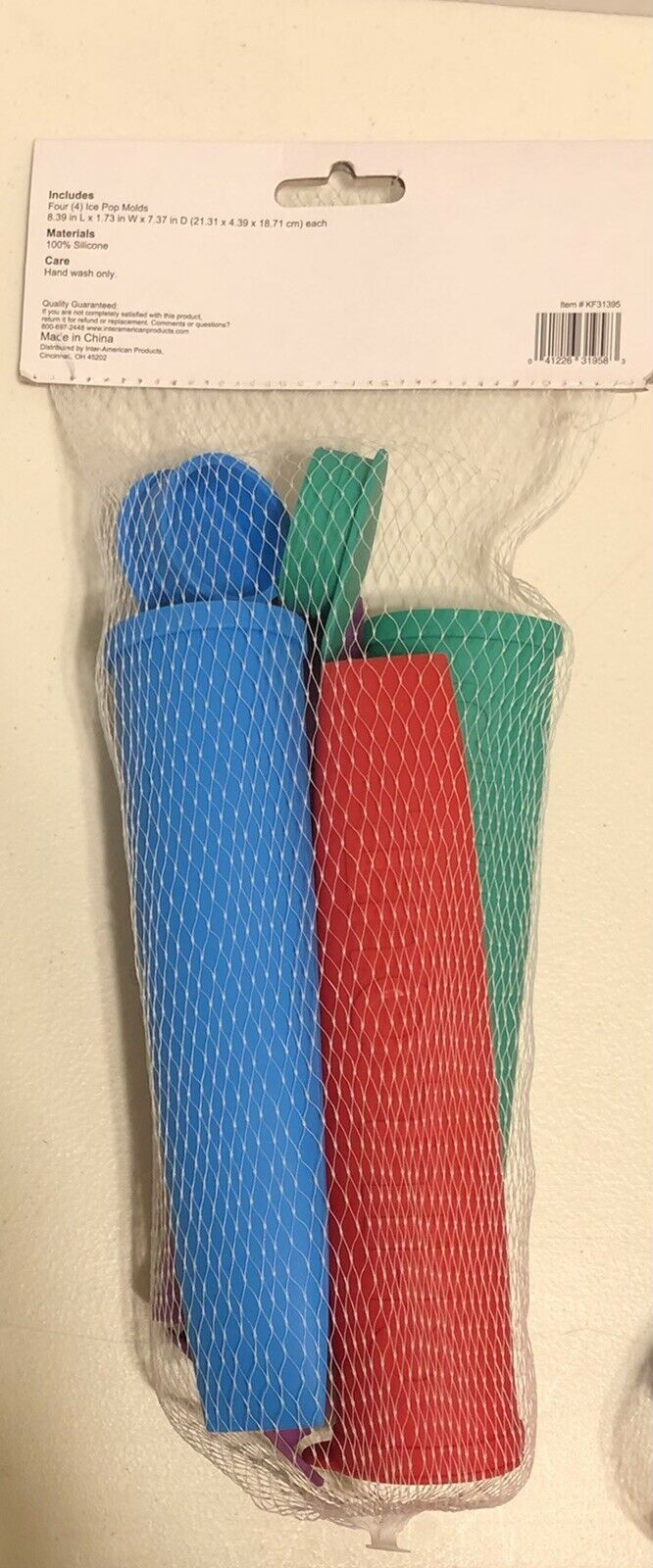 Silicone Ice Pop Molds - Assorted, HD Designs Outdoors® Holds 4.05 fl oz. NEW - Fresh Stock Dated February 2026