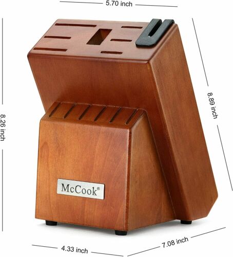 McCook MC29 15-Piece Kitchen Cutlery Set Knife Block Set Built-in Sharpener - Fresh Stock Dated January 2026