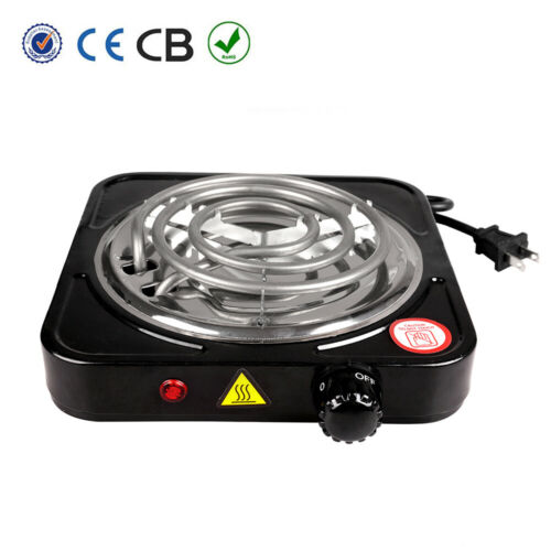 Portable 1000W Single Electric Burner Hot Plate 110V Portable Stove Stainless - Fresh Stock Dated January 2026