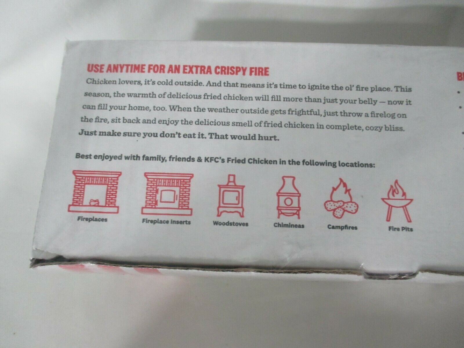 KFC Fire Log Kentucky Fried Chicken 11 Herbs Spices Enviro Log USA New Sealed - Fresh Stock Dated December 2025