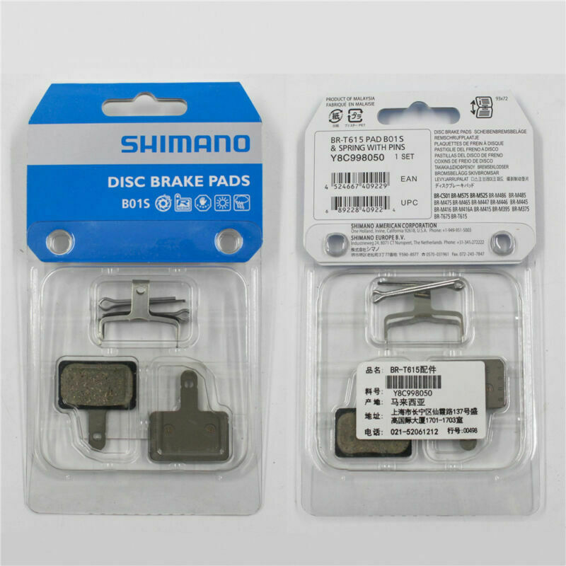 2set Bicyc Shimano B01S Resin Disc Brake Pads for M315 MT200 Acera, Altus, Deore - Fresh Stock Dated December 2025