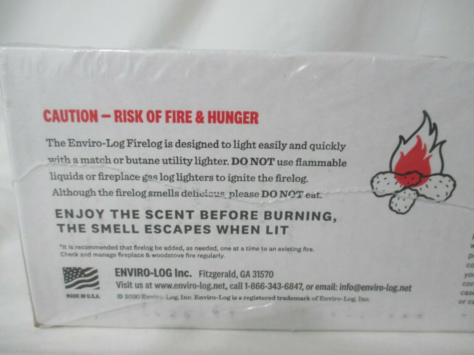 KFC Fire Log Kentucky Fried Chicken 11 Herbs Spices Enviro Log USA New Sealed - Fresh Stock Dated December 2025