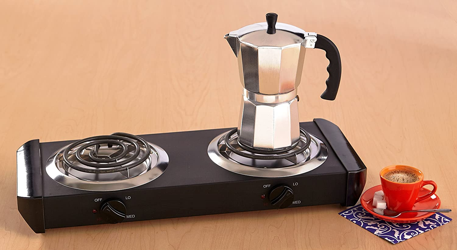 Estufa Electrica Cocina Portatil De 2 Hornillas Para Casa Apartamento Campamento - Fresh Stock Dated February 2026