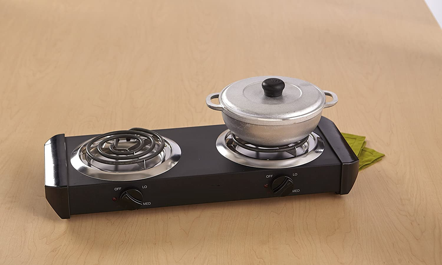 Estufa Electrica Cocina Portatil De 2 Hornillas Para Casa Apartamento Campamento - Fresh Stock Dated February 2026