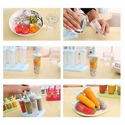 Ice Cream Popsicle Mold Molds Silicone Diy Frozen Mould Lolly Maker Tray 6 Grids - Fresh Stock Dated February 2026