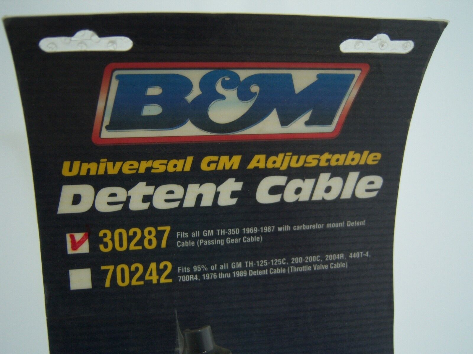 B & M DETENT CABLE GM 30287 69-87 Passing Gear Vtg Muscle TH-350 Carburetor New - Fresh Stock Dated December 2025