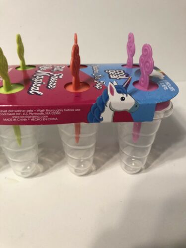 Cool Gear Unicorn Ice Pop Popsicle Molds  Makes 8 Ice Pops BPA Free Lot Of 2 - Fresh Stock Dated February 2026