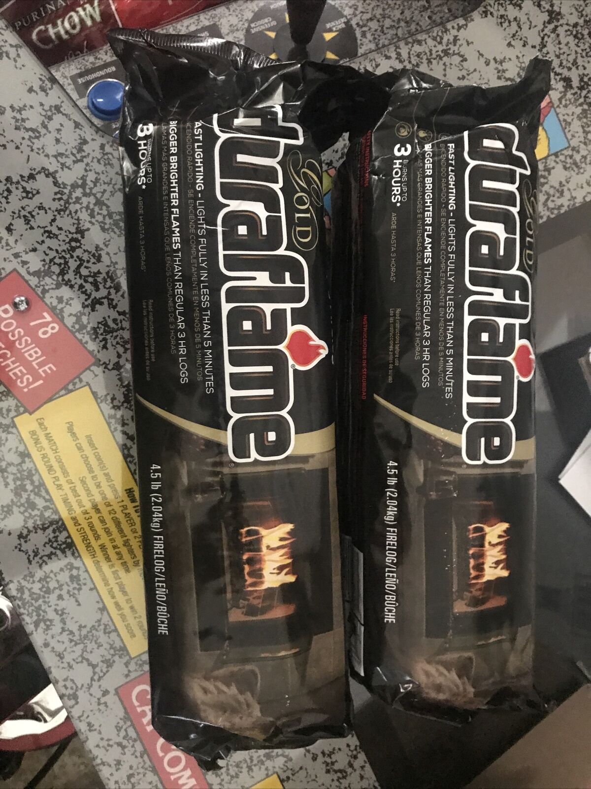 2PK Fire Starter Duraflame Gold Brighter Burning 3-hr Firelog Campfire Fireplace - Fresh Stock Dated January 2026