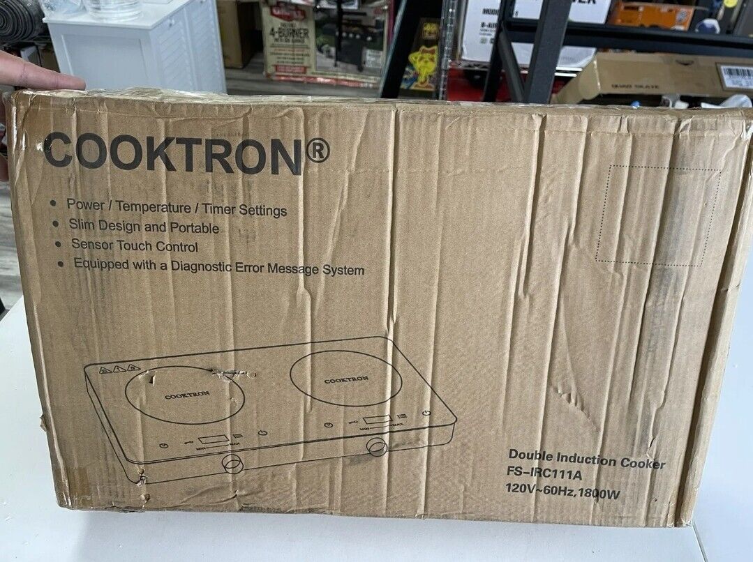 COOKTRON Double Induction Cooktop Burner with Fast Warm-Up  Assorted Styles - Fresh Stock Dated February 2026