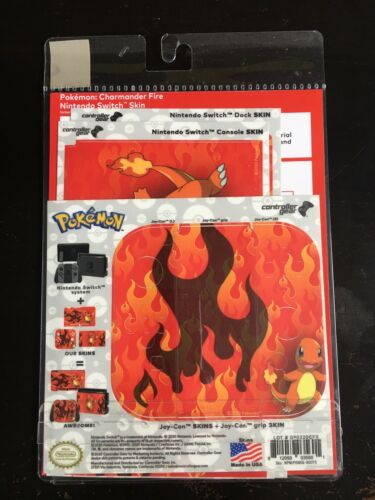 Controller Gear Nintendo Switch Skin : Pokemon Charmander Fire - Fresh Stock Dated February 2026