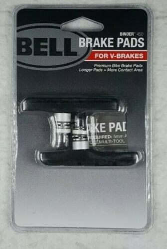2 Bell Sports Binder 450 Replacement V-Brake Pads, Black - New Sealed Set Lot - Fresh Stock Dated December 2025