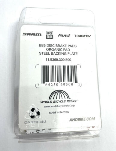 Avid BB5 Organic Disc Brake Pads - Fresh Stock Dated December 2025